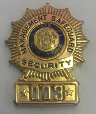 Vintage Obsolete York Ny Police Security Badge