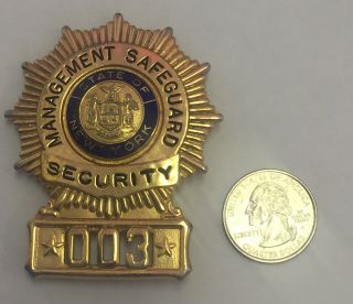 Vintage Obsolete York NY Police Security Badge 3