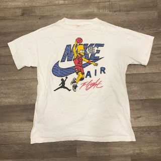 Vintage 90s Bart Simpson Nike Jordan Vtg Rare Size Xl Single Stitch