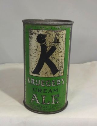 Krueger Baldy Vintage Flat Top Beer Can