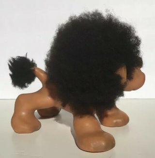 1960 ' s Vintage DAM Troll Lion Doll Dark Brown Afro Hair 8 