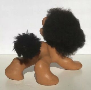 1960 ' s Vintage DAM Troll Lion Doll Dark Brown Afro Hair 8 