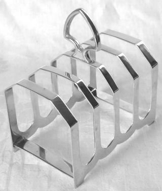 Toast Rack George V Sterling Silver Art Deco Weight 112.  9gr Sheffield 1932 Trgs