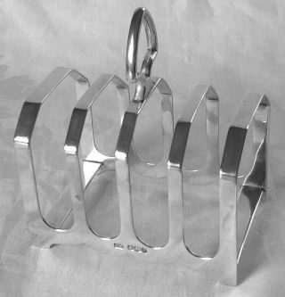 Toast Rack George V Sterling Silver Art Deco Weight 112.  9gr Sheffield 1932 trgs 2