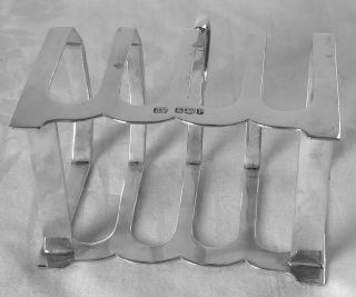 Toast Rack George V Sterling Silver Art Deco Weight 112.  9gr Sheffield 1932 trgs 4