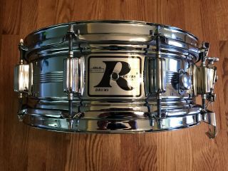 Rogers Dynasonic Vintage Cob Brass Snare Drum 5 X 14” Big R Era 5 Line W Frame