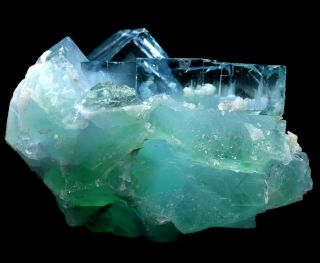 756.  2g Rare Transparent Green Fluorite Crystal Mineral Specimen/China 12