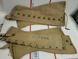 Us Army Ww2 Leggings Size 4 Dated 1942 Ww2 Military Boots Covers