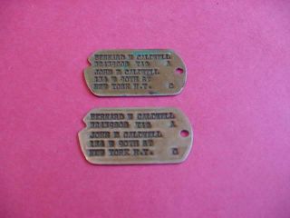 Vintage U.  S.  Army Wwii ? / Korean War ? Dog Tags Set Two