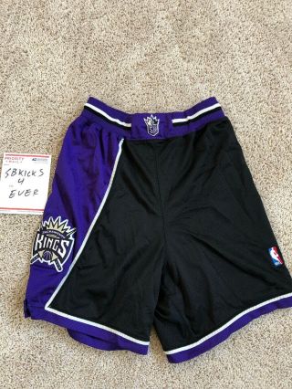 Rare Vintage Reebok Sacramento Kings Authentic Shorts Size 32 Medium Sewn