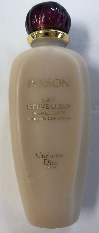 Christian Dior Poison 6.  8oz Perfumed Body Lotion Lait Merveilleux Vintage No Box