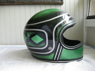Vintage Rg 9 Ff 307 Dot Adult Motorcycle Snowmobile Helmet With Shield
