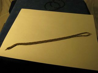 Vintage 24kgl Yellow Gold Figaro Chain Necklace 20 Inch Weight 17.  2 G/ Test10 K