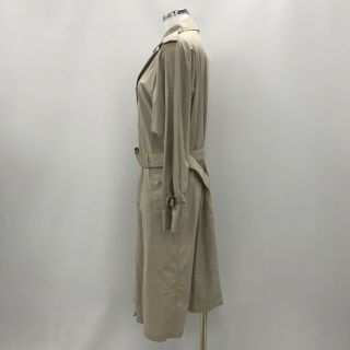 BURBERRYS ' Beige Classic Double Breasted Mac Trench Coat Vintage UK 12 R TH93340 3