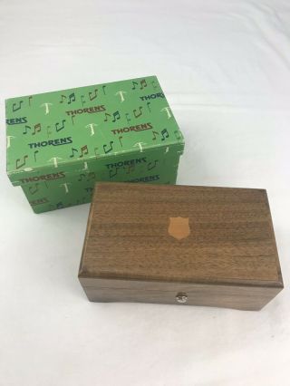 Vintage Thorens 30 Switzerland Music Box With Box Cylinder Wood Inlay