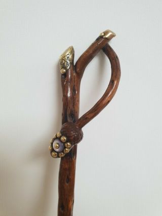 Rare Antique 18 Th Century Walking Cane Stick Unique Lady Defence Very Rare