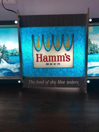 Vintage 1960 ' s Hamm ' s Beer Rippler Motion Scene - o - Rama Lighted sign Breweriana 2