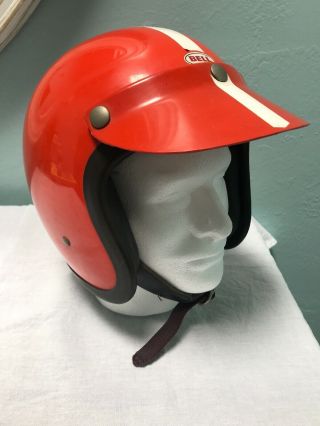 Vintage Bell Helmet 7 1/4 500 - Tx Classic Motorcycle Racing Mx Motocross Honda 68