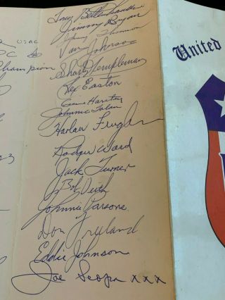Vintage 1959 3rd Annual USAC National Awards Banquet Program signed by 42 WOW 4