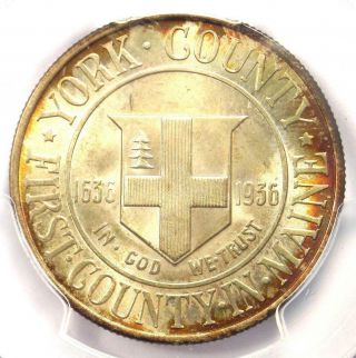 1936 York Silver Half Dollar 50c - Pcgs Ms67,  Cac - Rare Plus Grade - $550 Value