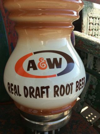 Vintage Rare Porcelain A&w Root Beer Dispenser Tap Soda Fountain Man Cave