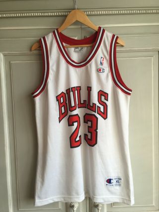 Vintage Chicago Bulls 23 Michael Jordan Champion Made In Italy Jersey Shirt Xl
