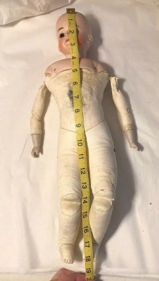 Gorgeous Antique German Closed Mouth Shoulder Head Doll.  Body 6