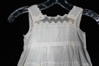 VERY RARE ANTIQUE EDWARDIAN ERA CHILD ' S COTTON EMBROIDERED DRESS 24 MONTHS 2