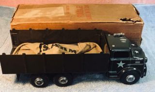Vintage Early 1950s Marx 3617 Army Transport Truck,  Nos Near