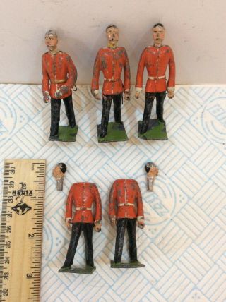 5 X Vintage Lead Toy Soldiers For Spares (23)