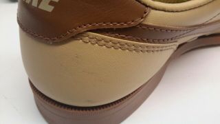 Nike Swoosh Mens Shoes Size 9 Vintage Bowling Sneakers 80 ' s Tan Brown 6
