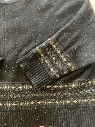 Eskandar Wool Sweater Vintage Black Cashmere Size Large Bat Wing Winter Pullover 3