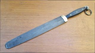 FINE Antique F.  DICK Germany Balkan Chef Knife Sharpening Steel w/Brass Mounts 10
