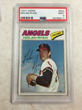 1977 Topps 650 Nolan Ryan Vintage Card Psa 9 Angels