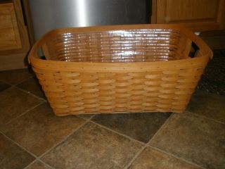 Vintage Longaberger Laundry Basket Dated 1994 & Protector 24 " X 17 " X 10 "