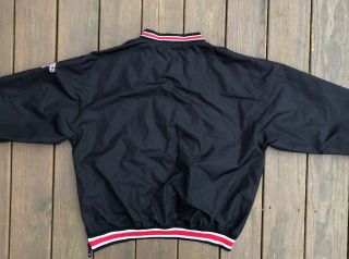 VTG.  Cleveland Indians Huge Chief Wahoo Jacobs Field Pullover Jacket Black XL 8