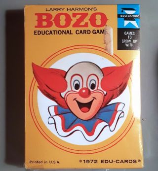 Vintage Bozo The Clown Edu - Cards 1972 Larry Harmon Pictures Corp Tv Show