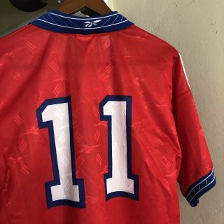 MARCELO SALAS Chile 1997/99 Home Football Shirt (L) Soccer Jersey Vintage REEBOK 6
