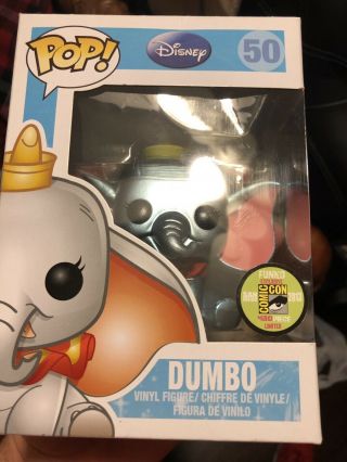 Funko Pop 50 Dumbo Metallic San Diego 2013 Comic Con Limited 480 Piece Rare 7