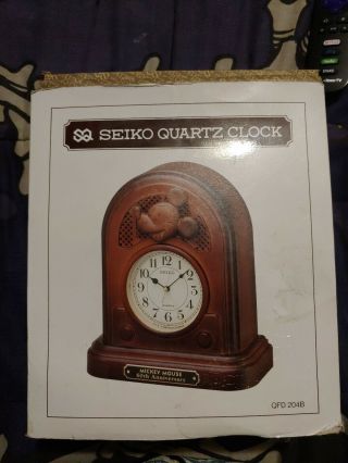 Vintage Seiko Mickey Mouse 60 Th Anniversary (1987) Talking Music Alarm Clock
