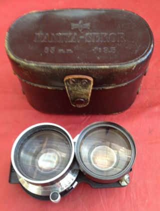 Vintage Mamiya - Sekor F=65mm 1:3.  5 Lens With Case For Mamiyaflex Tlr Camera (nr)
