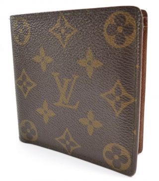 Louis Vuitton Authentic Wallet Vintage Monogram Canvas & Leather Men 