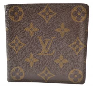 Louis Vuitton Authentic Wallet Vintage Monogram Canvas & Leather Men ' s Bifold 3
