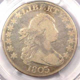 1803 Draped Bust Half Dollar 50c - Pcgs Fine Details - Rare Certified Coin