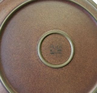 7 Vintage Heath Ceramic Pottery Red Brown Sandstone Dinner Plates 6