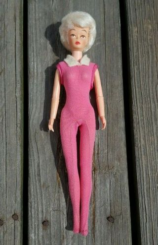 Vintage Marx 1961 Debbie Drake Doll,  Barbie Size Platinum Pink Outfit