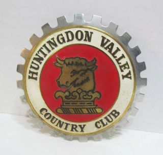 Huntingdon Valley Country Club,  Pa,  Vintage Auto Car Radiator Grill Hood Badge