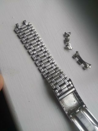 Rare Vintage Girard Perregaux Stainless Watch Bracelet 17mm & 18mm End Links 4