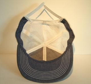 Vtg K Products PHILLIPS 66 FARM LUBRICANTS Patch Denim Mesh Snapback Trucker Hat 7