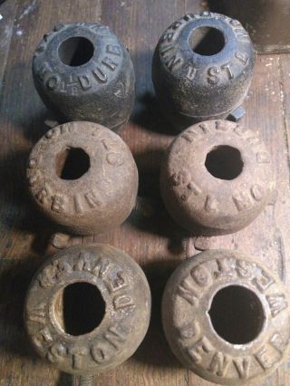 Vintage Old Time Cattle Weights For Training Cow Horns,  Antique Durbin,  And.